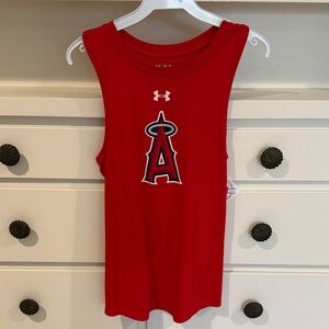 Under Armour Red Athletic ANGELS Tank NWT XS